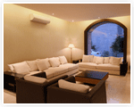KRC Shantiniketan - Luxury Individual Bungalows - Living Room Dusk View